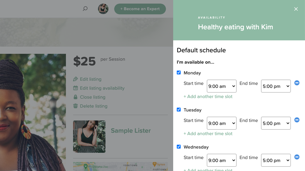 Set price and availability